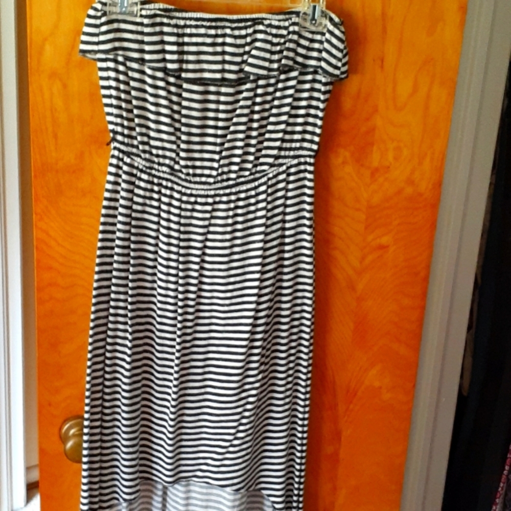 Strapless Striped Dress